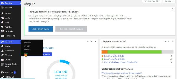 Hướng Dẫn Chỉnh Sửa Menu Trên Website Wordpress